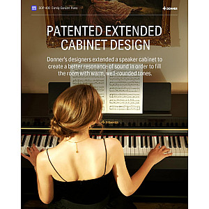 Donner DDP 400 Professional 88 Key Progressive Hammer Action Weighted Upright Digital Piano